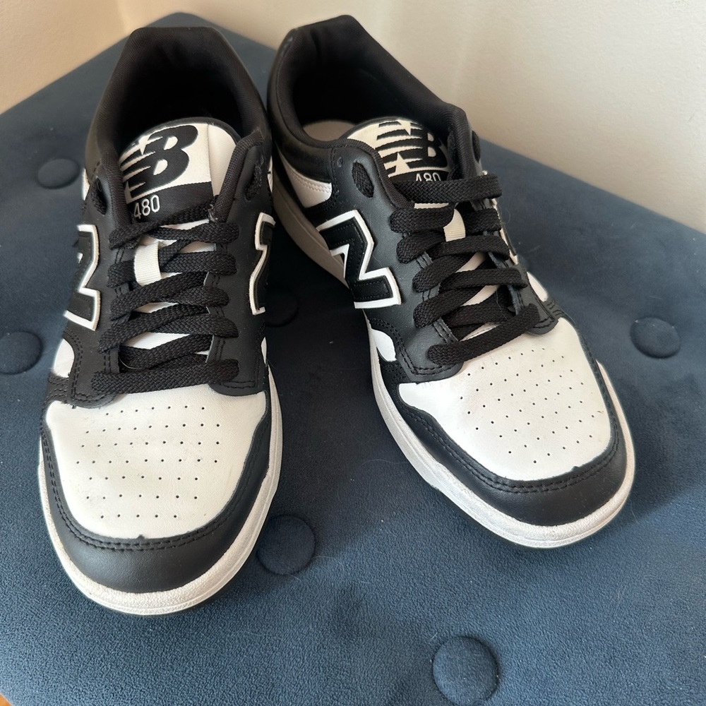 New Balance 480 in Black and White - Picture 4 of 5